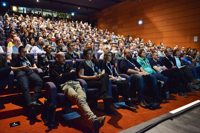 Auditorium Blin during the conferences Paris Web 2016